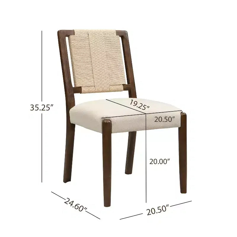Set da pranzo rotondo Seema Modern a 5 pezzi con sedie imbottite in legno di gomma