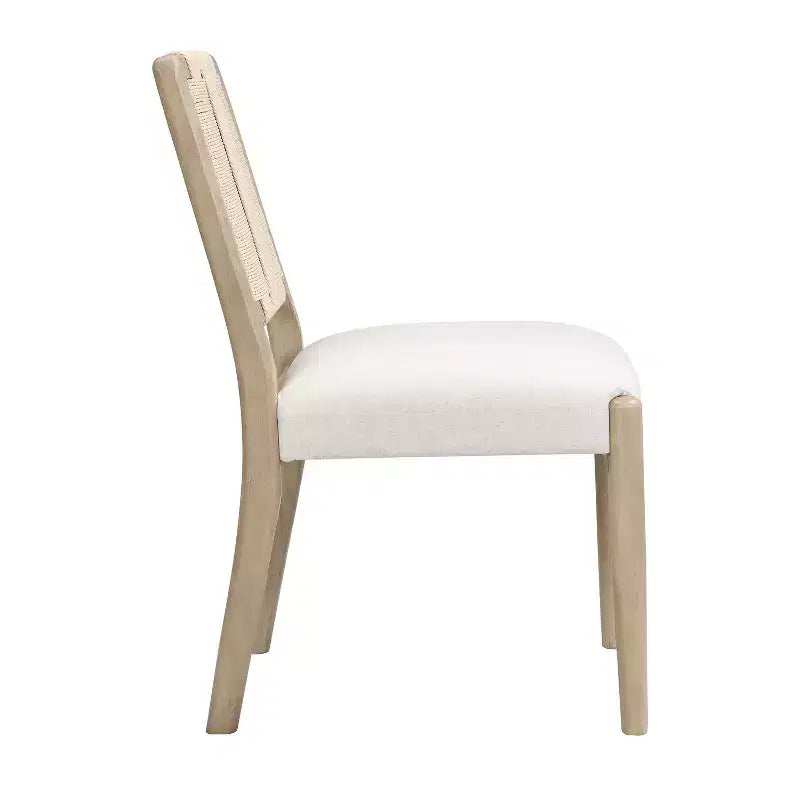Set da pranzo rotondo Seema Modern a 5 pezzi con sedie imbottite in legno di gomma