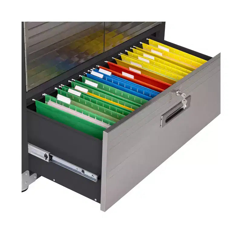 Armadio portaoggetti UltraHD con cassetto inferiore, 36 L x 18 P x 72 H
