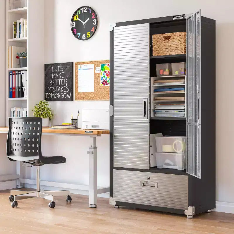 Armadio portaoggetti UltraHD con cassetto inferiore, 36 L x 18 P x 72 H