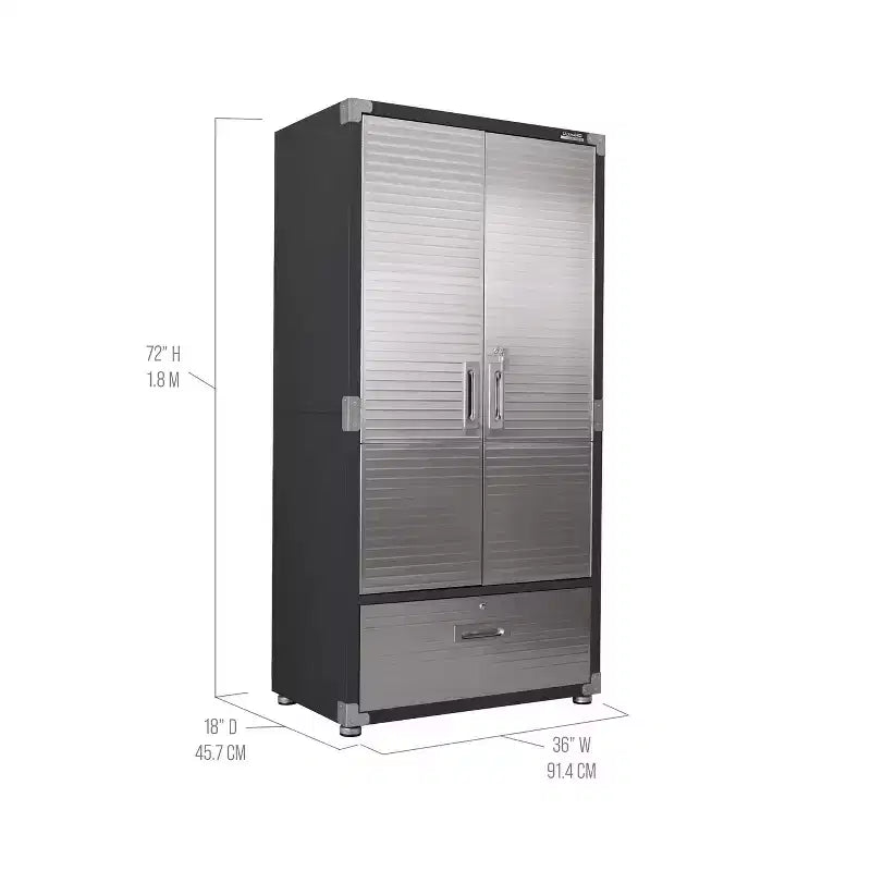 Armadio portaoggetti UltraHD con cassetto inferiore, 36 L x 18 P x 72 H