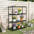 UPTIOT 3-Tier Heavy-Duty Outdoor Plant Shelf for Greenhouses | 35lb/Shelf Capacity (11.8 D x 34.5 W x 40.8 H)