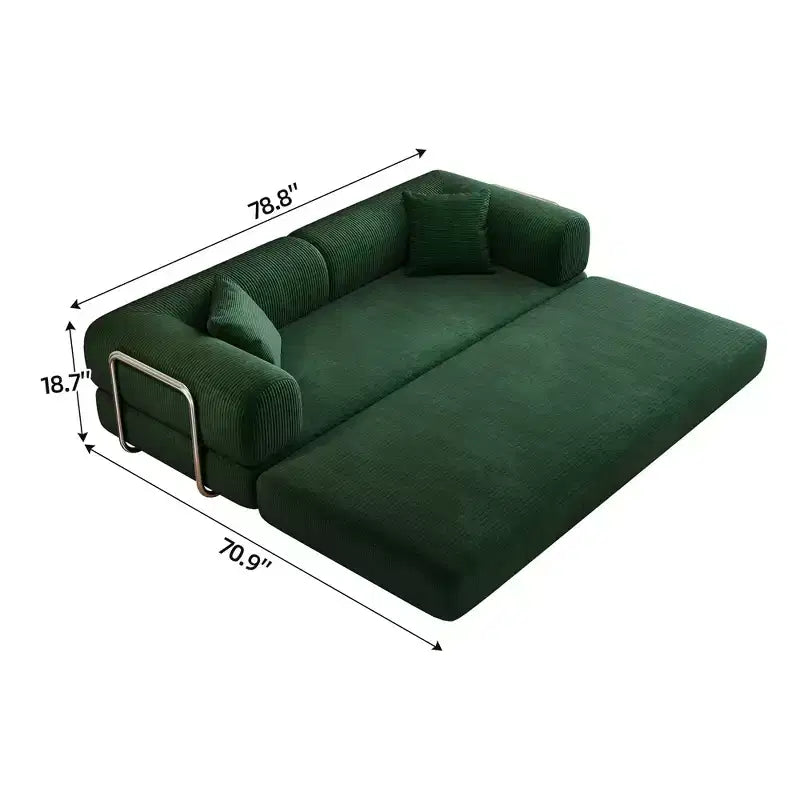 Divano Letto Moderno Trasformabile con Estraibile, Divano Imbottito a Seduta Profonda per Soggiorno, Camera degli Ospiti o Appartamento